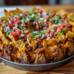 Aerial View of Colorful Bundt Pan Nachos