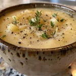 Bowl of Homemade Garlic Soup