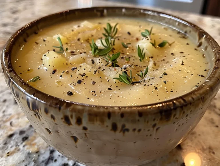 Bowl of Homemade Garlic Soup