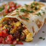 Breakfast Burrito with Salsa