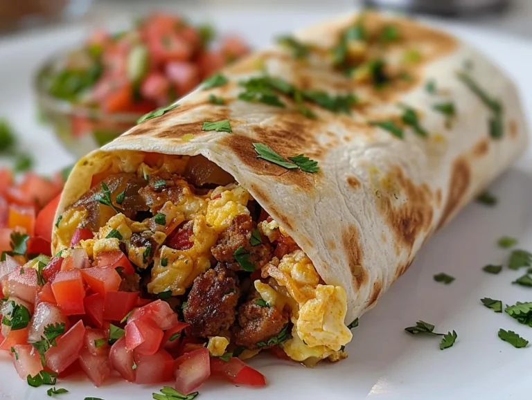 Breakfast Burrito with Salsa