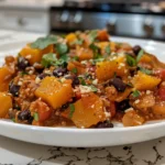 Butternut Squash and Black Bean Enchilada Skillet