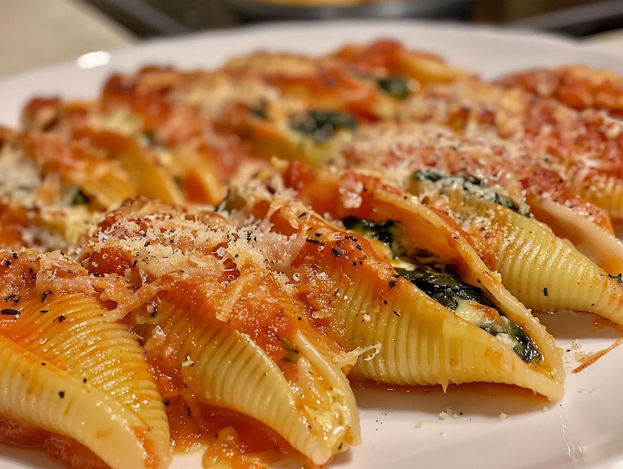 Ingredients for making Spinach and Ricotta Stuffed Shells