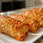 Crispy Air Fryer Pizza Rolls on a Plate