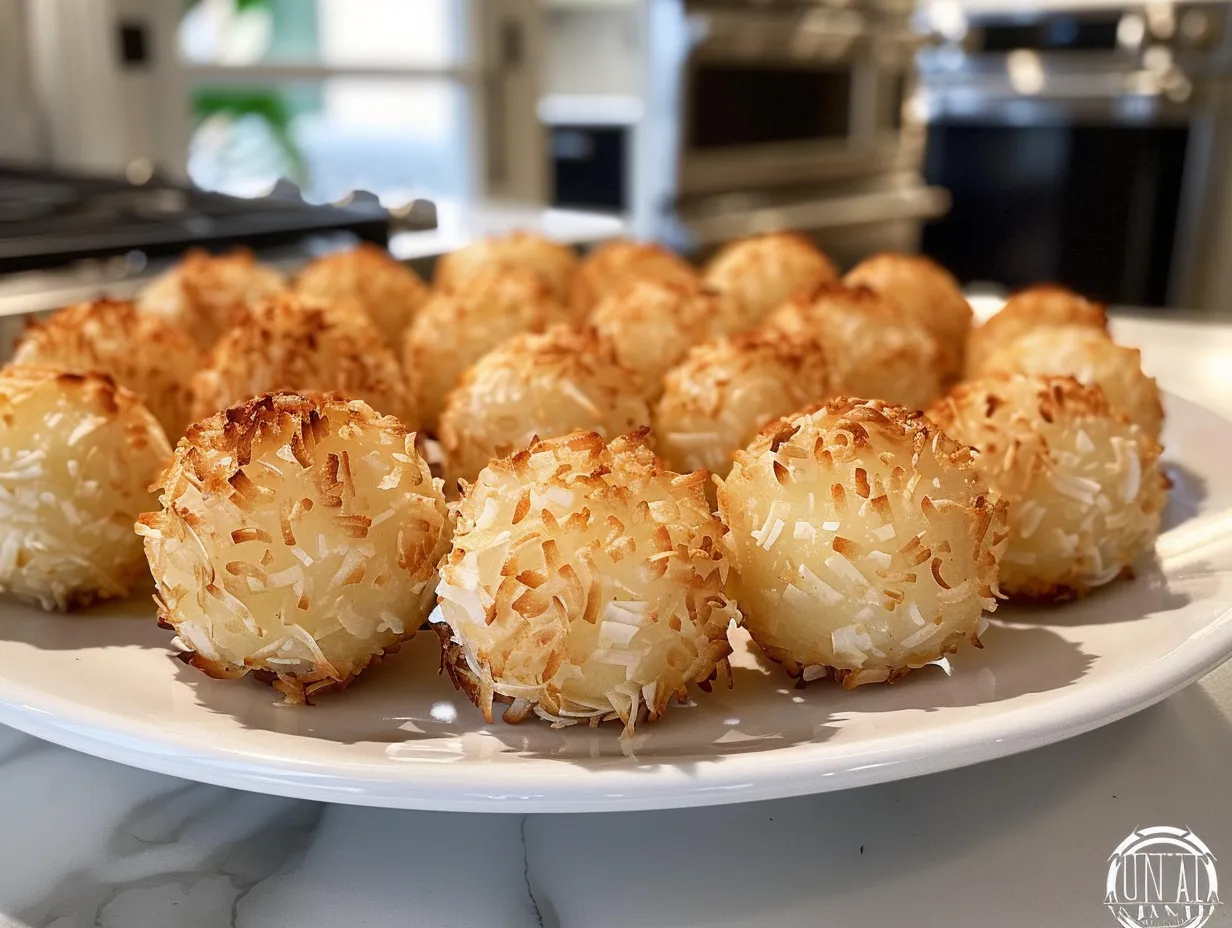 Delicious homemade Coconut Cashew Pineapple Bites ready to be served