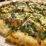 Delicious Garlicky Kale Pesto Pizza