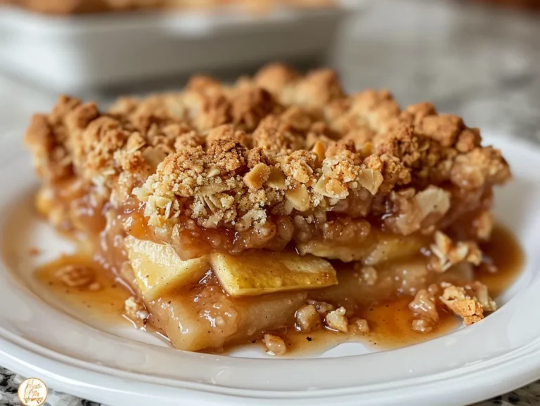 Delicious Homemade Apple Crisp Ready to Serve