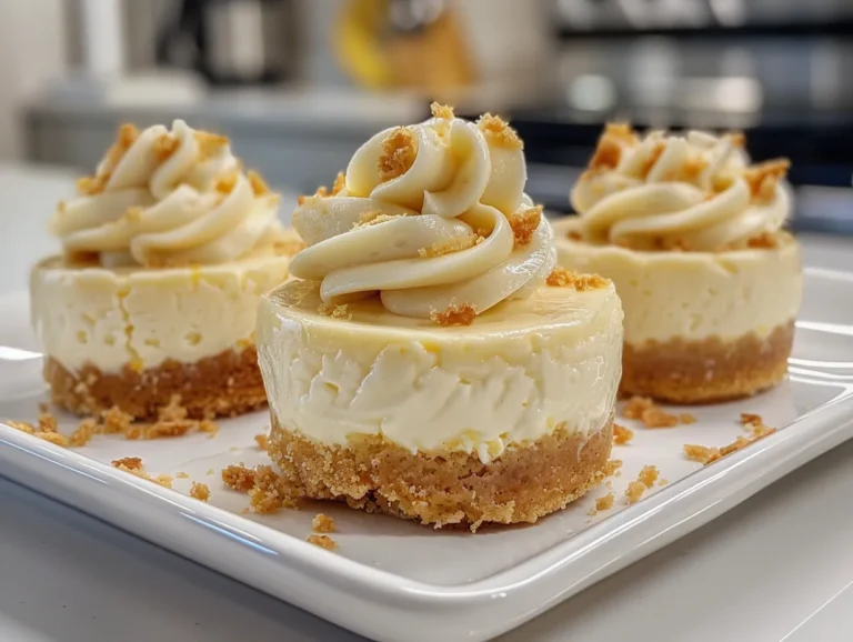 Delicious Mini Banana Pudding Cheesecakes on Display