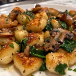 Delicious One-Pan Gnocchi with Spinach and Mushrooms