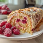Delicious Raspberry White Chocolate Cake Roll