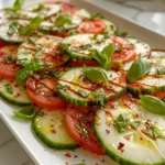 Fresh and Vibrant Cucumber Caprese Salad