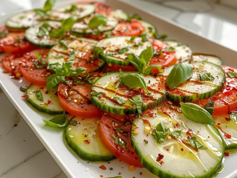 Fresh and Vibrant Cucumber Caprese Salad