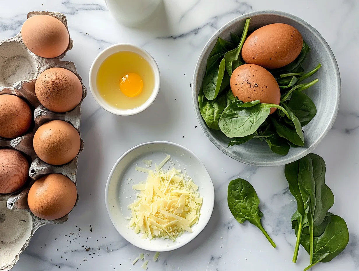 Fresh ingredients including garlic, parmesan, eggs, parsley and pasta used to make Italian Penicillin Soup