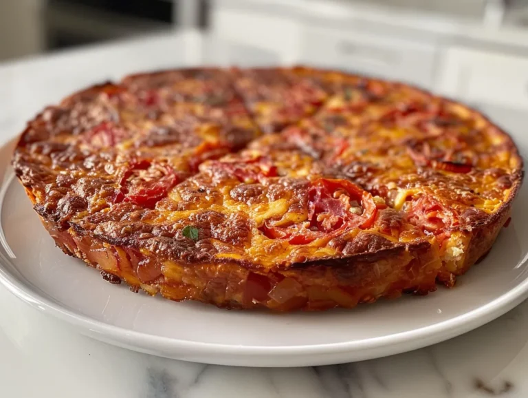 Freshly Baked Crustless Tomato Pie