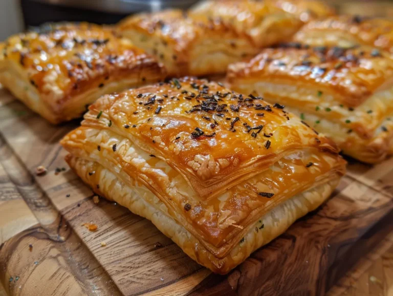 Golden Herb and Cheese Puff Pastry Bites