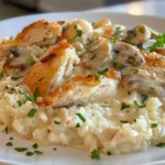 Homemade Creamy Smothered Chicken and Rice