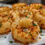 Mac and Cheese Stuffed Onion Rings Display