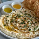 Overhead Shot of Ricotta Dip with Hot Honey