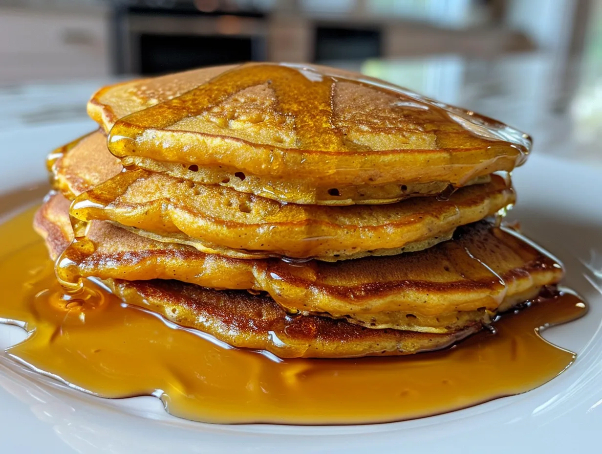 Pile of freshly made Butternut Squash Pancakes
