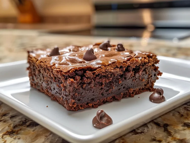 Plate of Fudgy Triple Chocolate Brownies