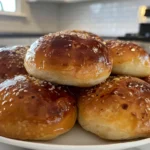 Vegan Pan-Fried Buns Stacked