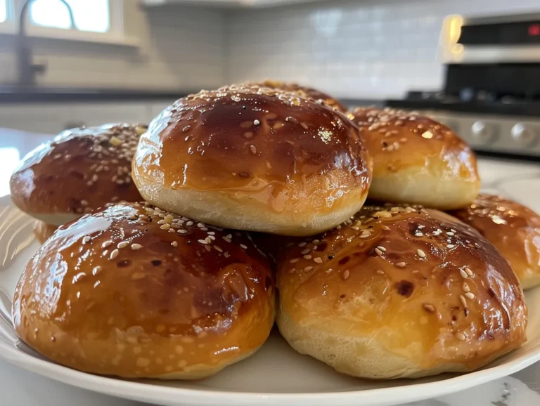 Vegan Pan-Fried Buns Stacked
