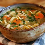 Warm and comforting bowl of Slow Cooker Chicken Noodle Soup