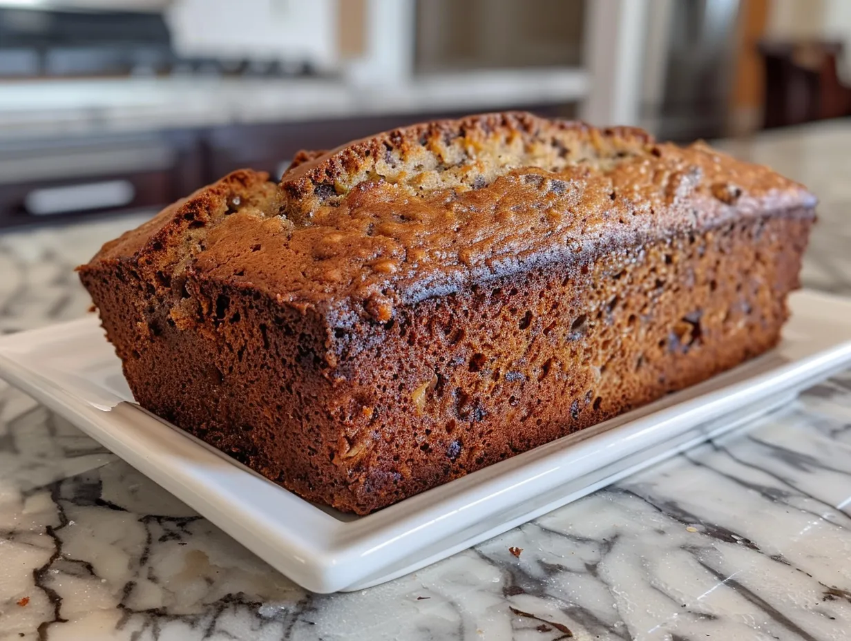 Warm and delicious maple banana bread