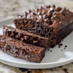 A freshly baked loaf of Chocolate Zucchini Bread