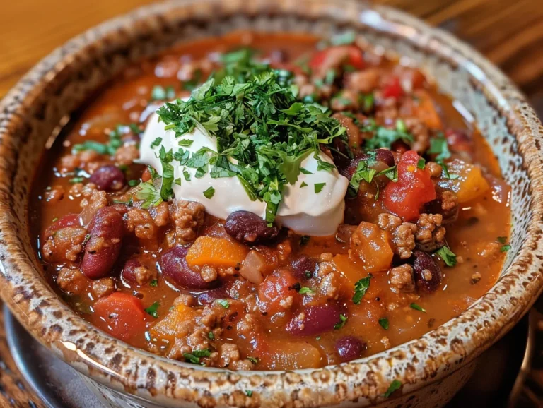 A Steaming Bowl of Vegetarian Chili