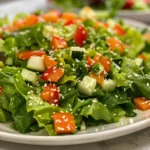 Bowl of Vibrant Asian Sesame Lettuce Salad