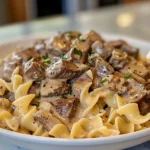 Classic Beef Stroganoff Dish
