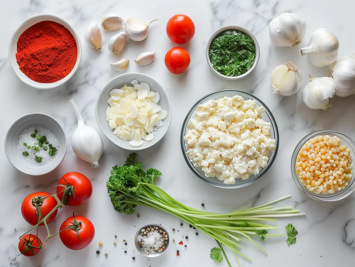 Ingredients for making cheesy crack chicken casserole