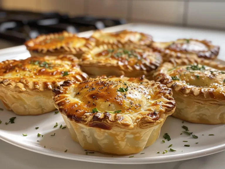 Creamy Turkey Pot Mini Pies Displayed