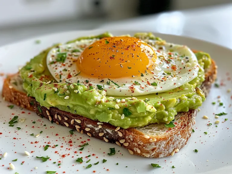Delicious Avocado Toast with Perfectly Cooked Egg