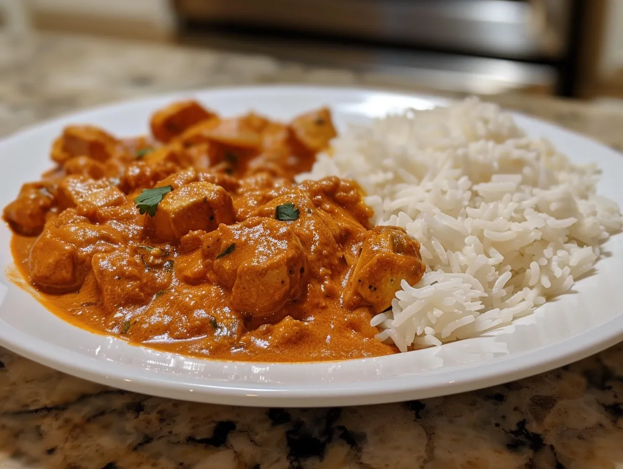 Delicious homemade Butter Chicken served in a bowl