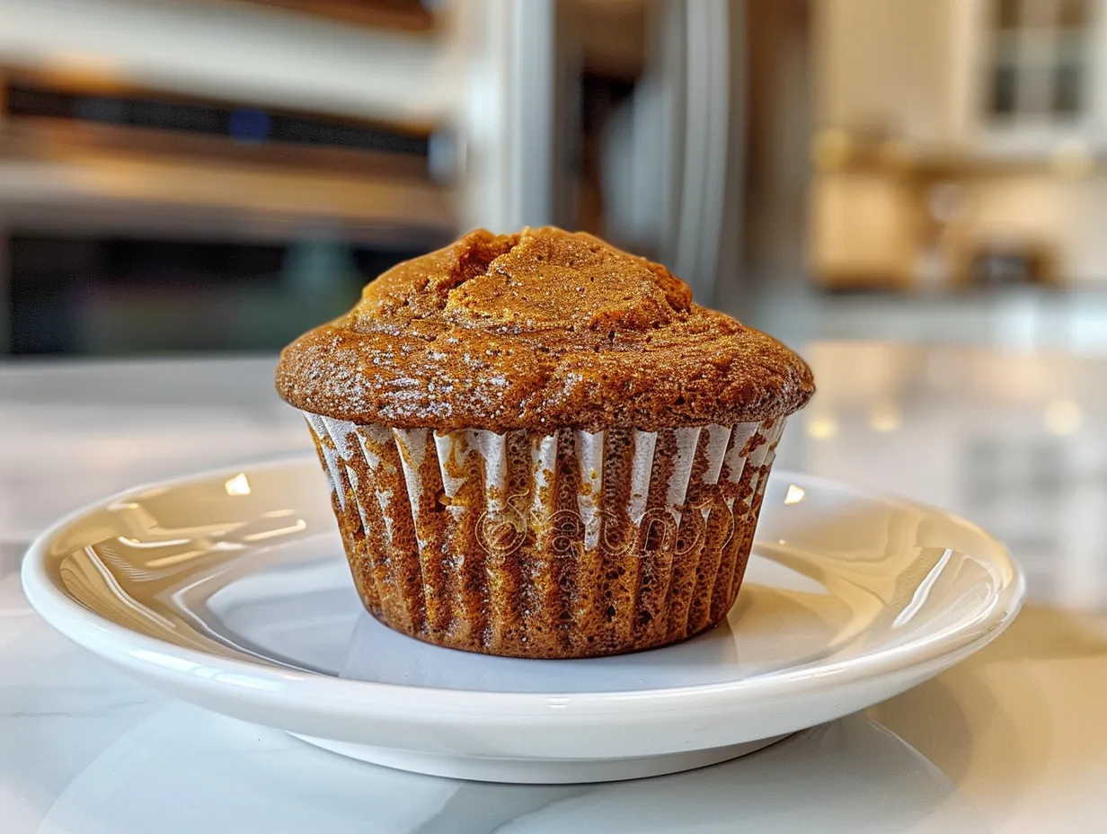 Delicious Pumpkin Muffins on a plate, ready to be enjoyed.
