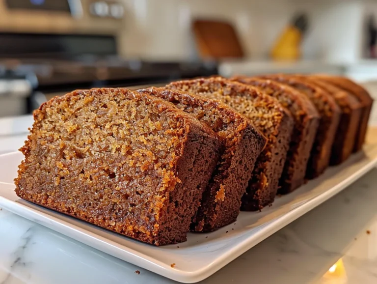 Ginger Persimmon Bread on a Wooden Board