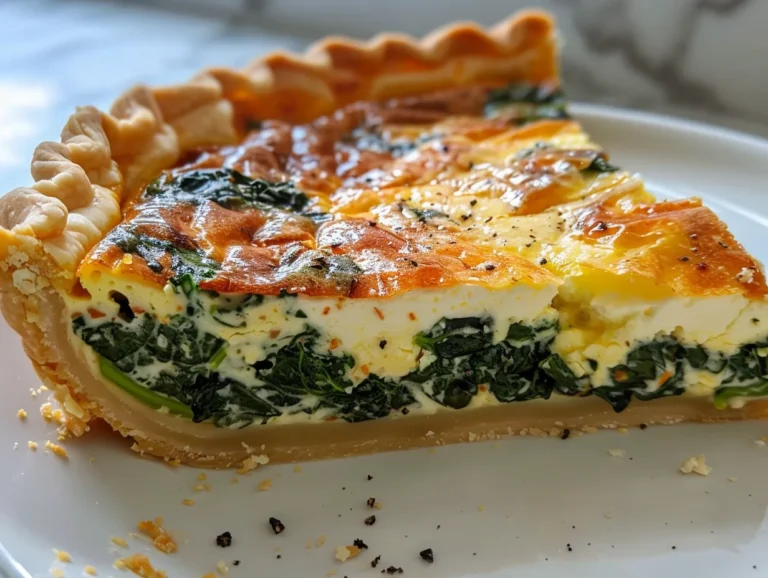 Homemade Ricotta Spinach Quiche