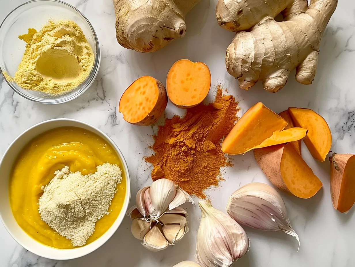 Ingredients for Curried Sweet Potato and Apple Soup
