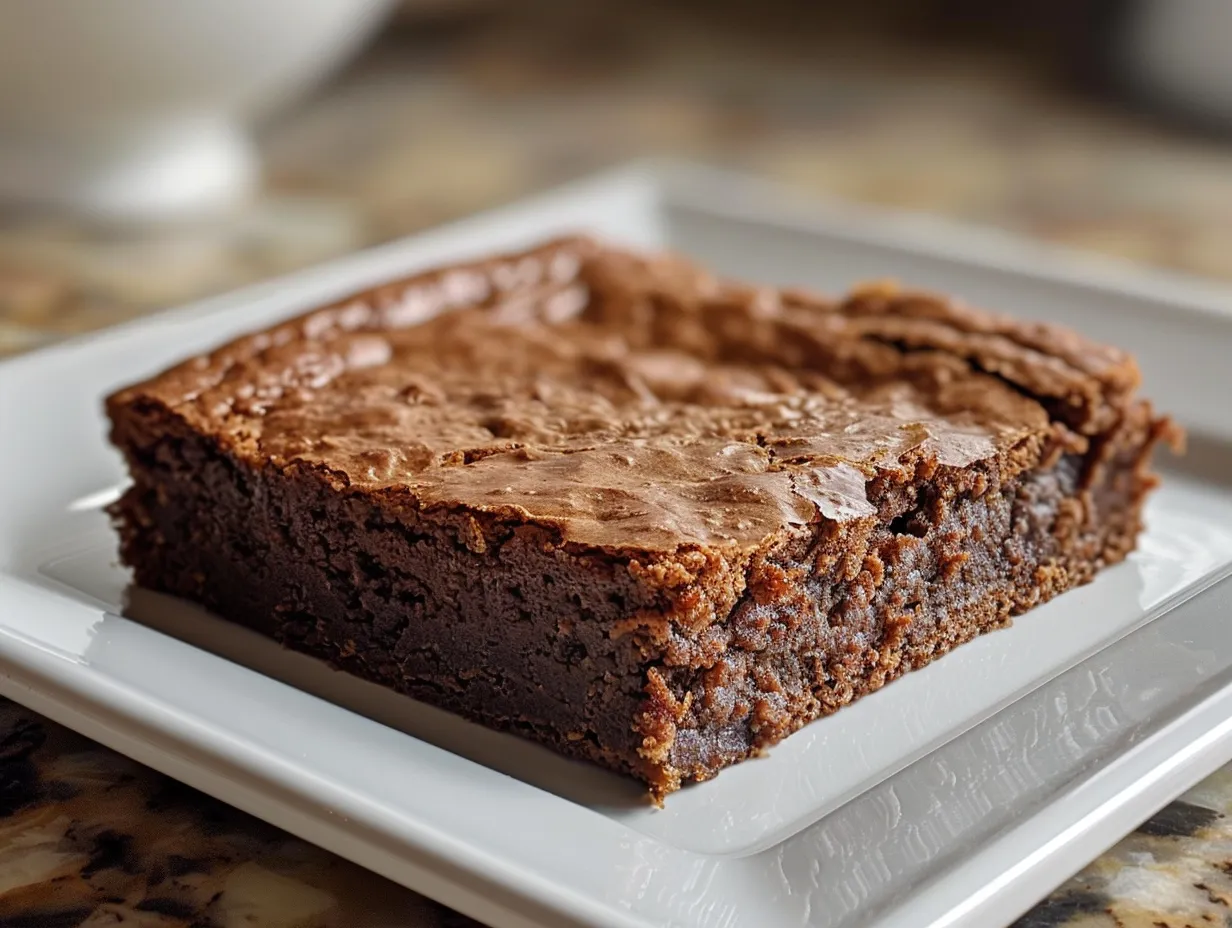 Freshly baked Homemade Brownies cooling on a wire rack, tempting and delicious.