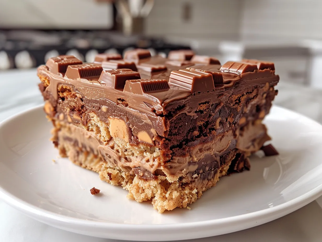 Delicious Reeses Peanut Butter Cup Earthquake Cake