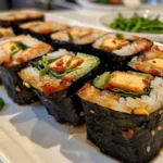 Vegan Avocado Tofu Sushi Roll Delight
