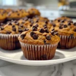 Warm Gluten Free Pumpkin Chocolate Chip Muffins