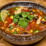 A Bowl of Vibrant Southwest Chicken Soup