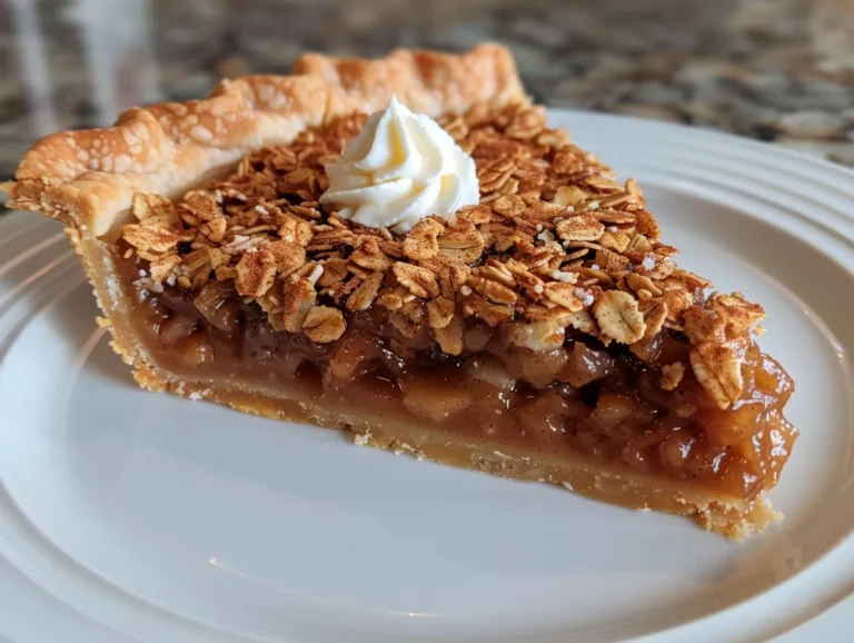 Apple Butter Pie with Cinnamon Oat Topping Display