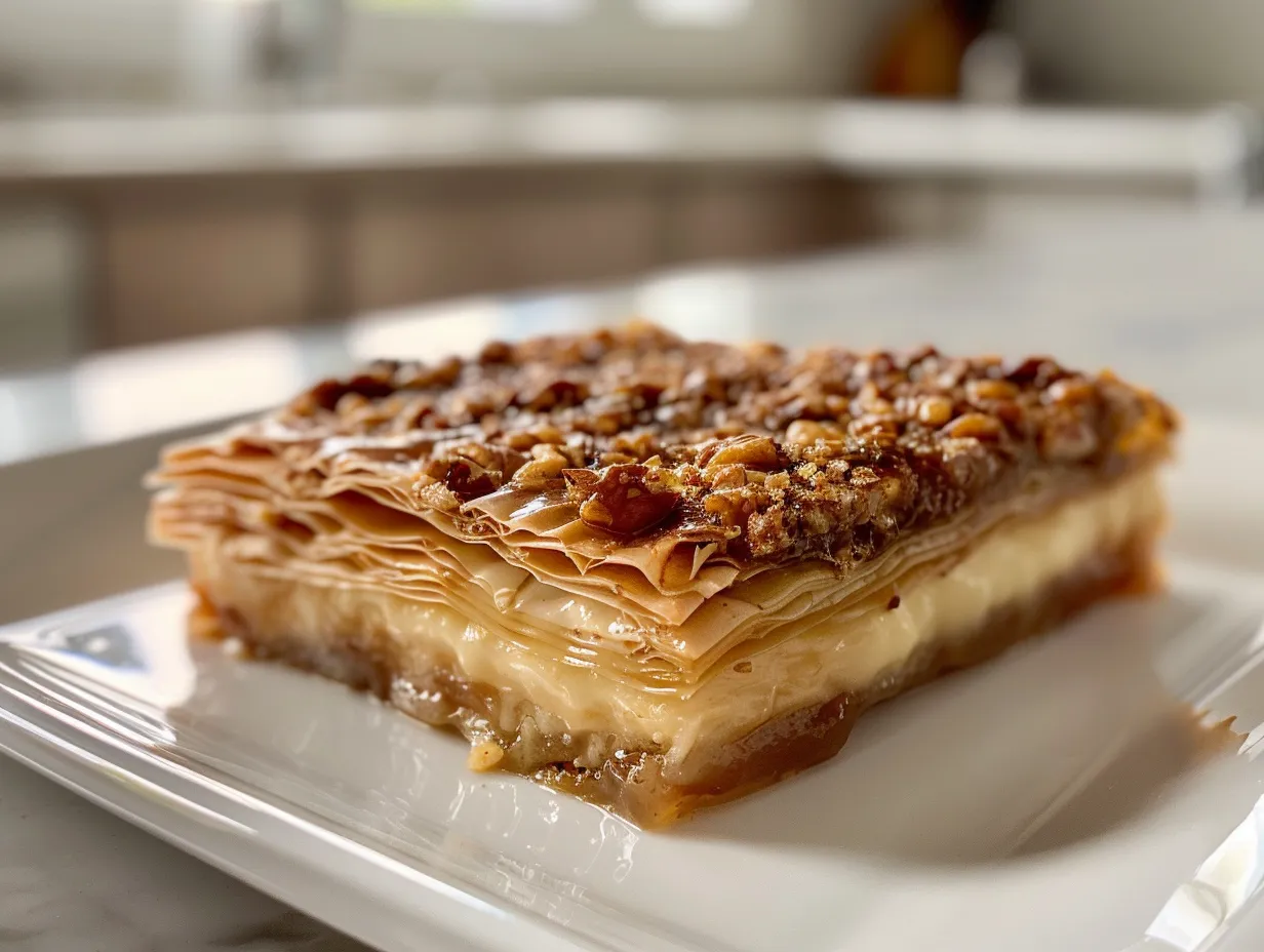 Delicious Baklava Cheesecake Phyllo Cookies on a plate.
