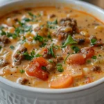 Bowl of Cheeseburger Soup