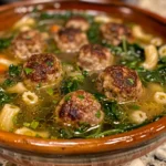 Bowl of Homemade Italian Wedding Soup