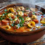 Comforting Tortellini Soup with Sausage